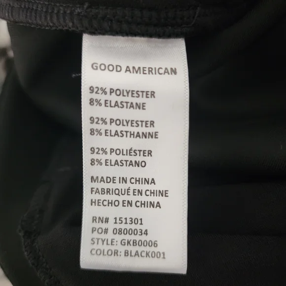 NWT Good American Black "Scuba Knit" Wide Leg Trousers Size 10/30 Style# GKB0006 - Picture 8 of 12